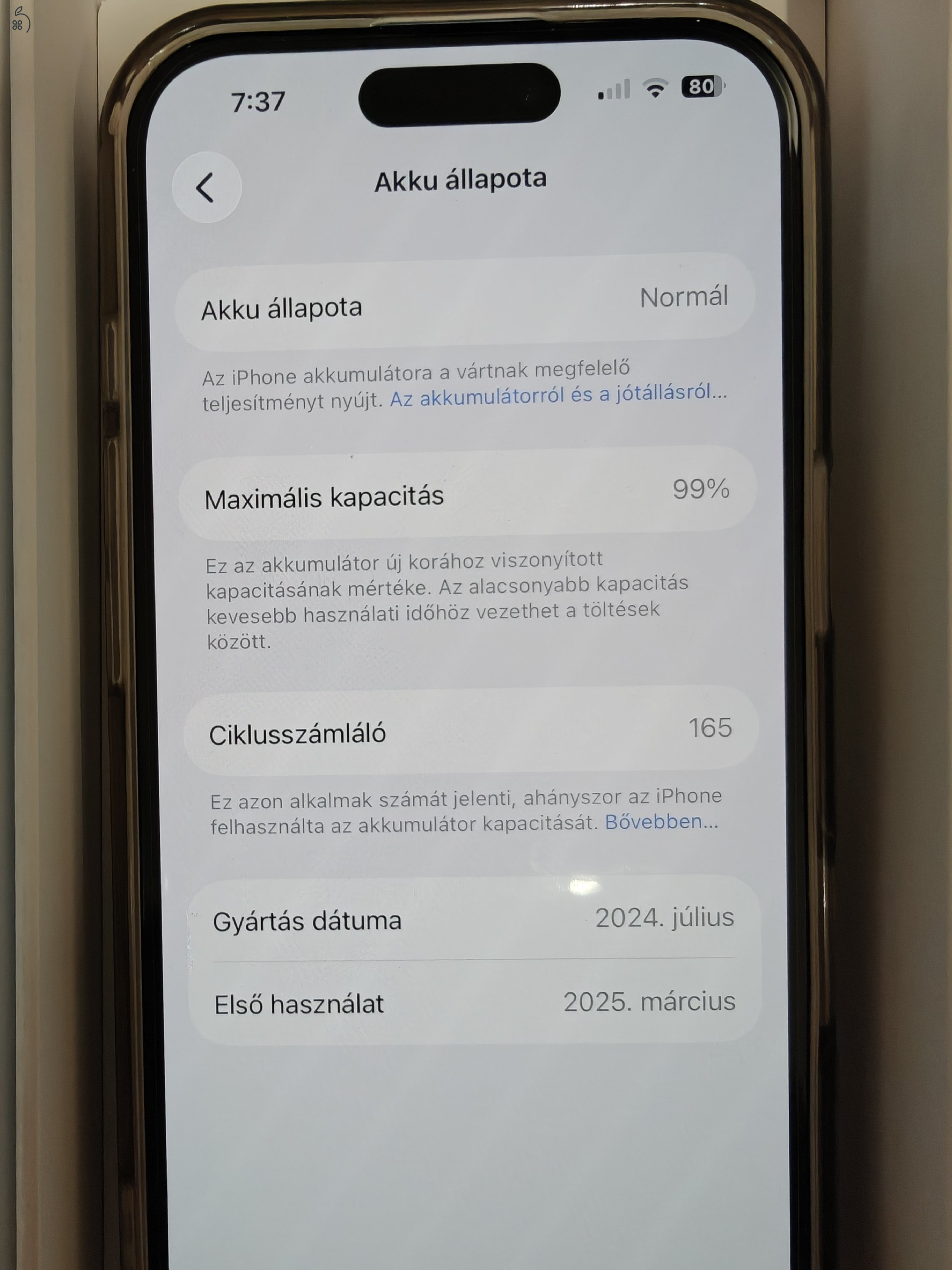 Apple iPhone 16 128GB Ultramarine Kártyafüggetlen 99%