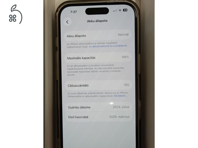 Apple iPhone 16 128GB Ultramarine Kártyafüggetlen 99%