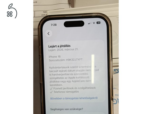 Apple iPhone 16 128GB Ultramarine Kártyafüggetlen 99%