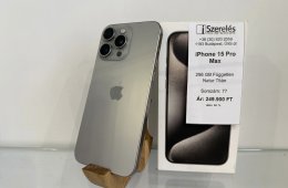 iPhone 15 Pro Max 256GB független natúr titán garanciával (77) iSzerelés.hu