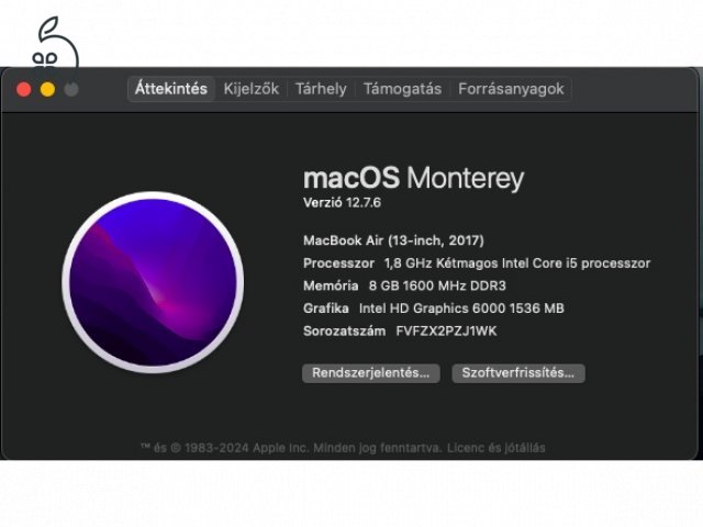 MacBook Air 13” 2017 – i5 / 8 GB RAM / 128 GB SSD
