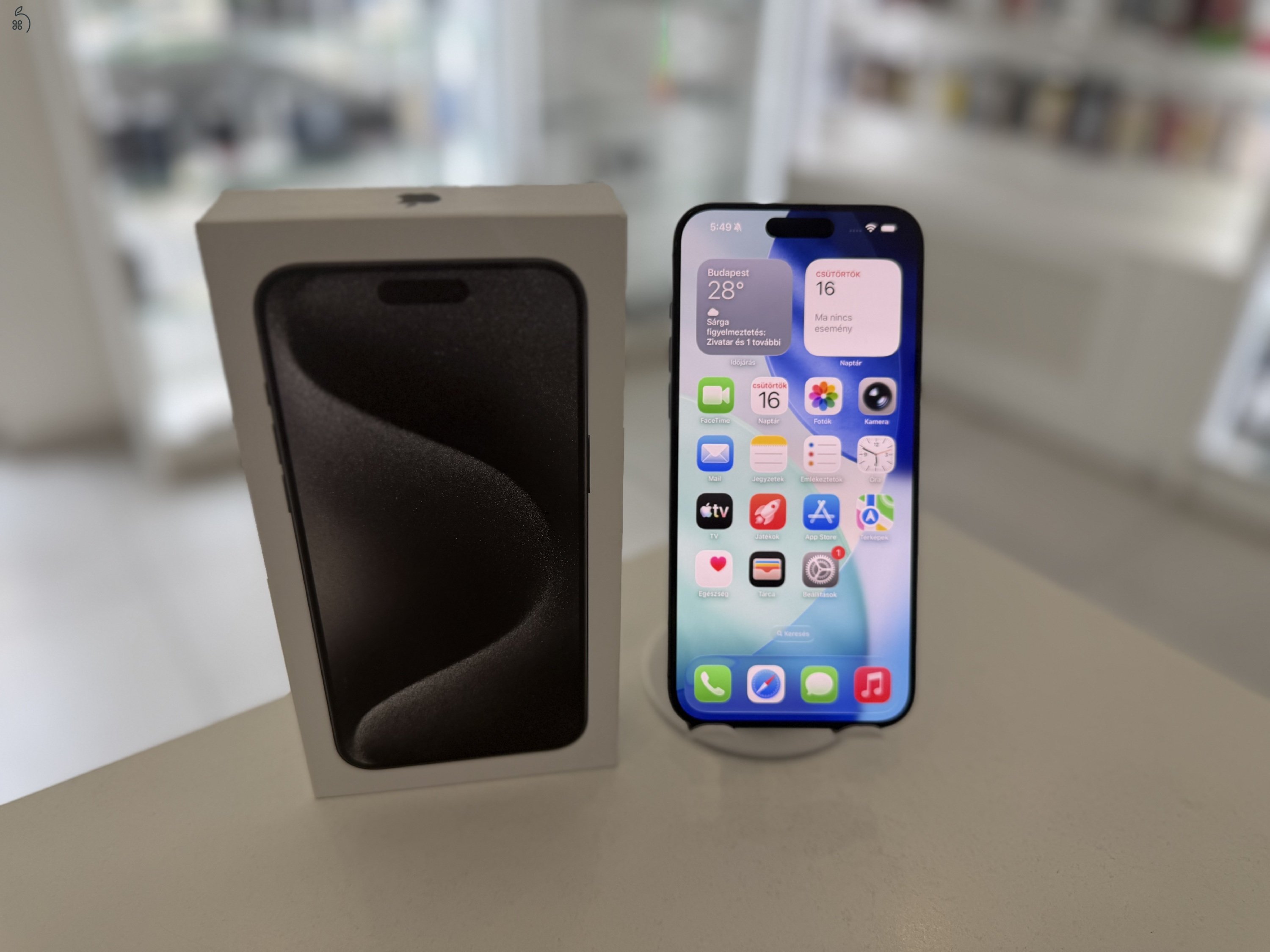 iPhone 15 Pro Max 256GB Független Újszerű/1 hónap gar./Akku 86%/p4950