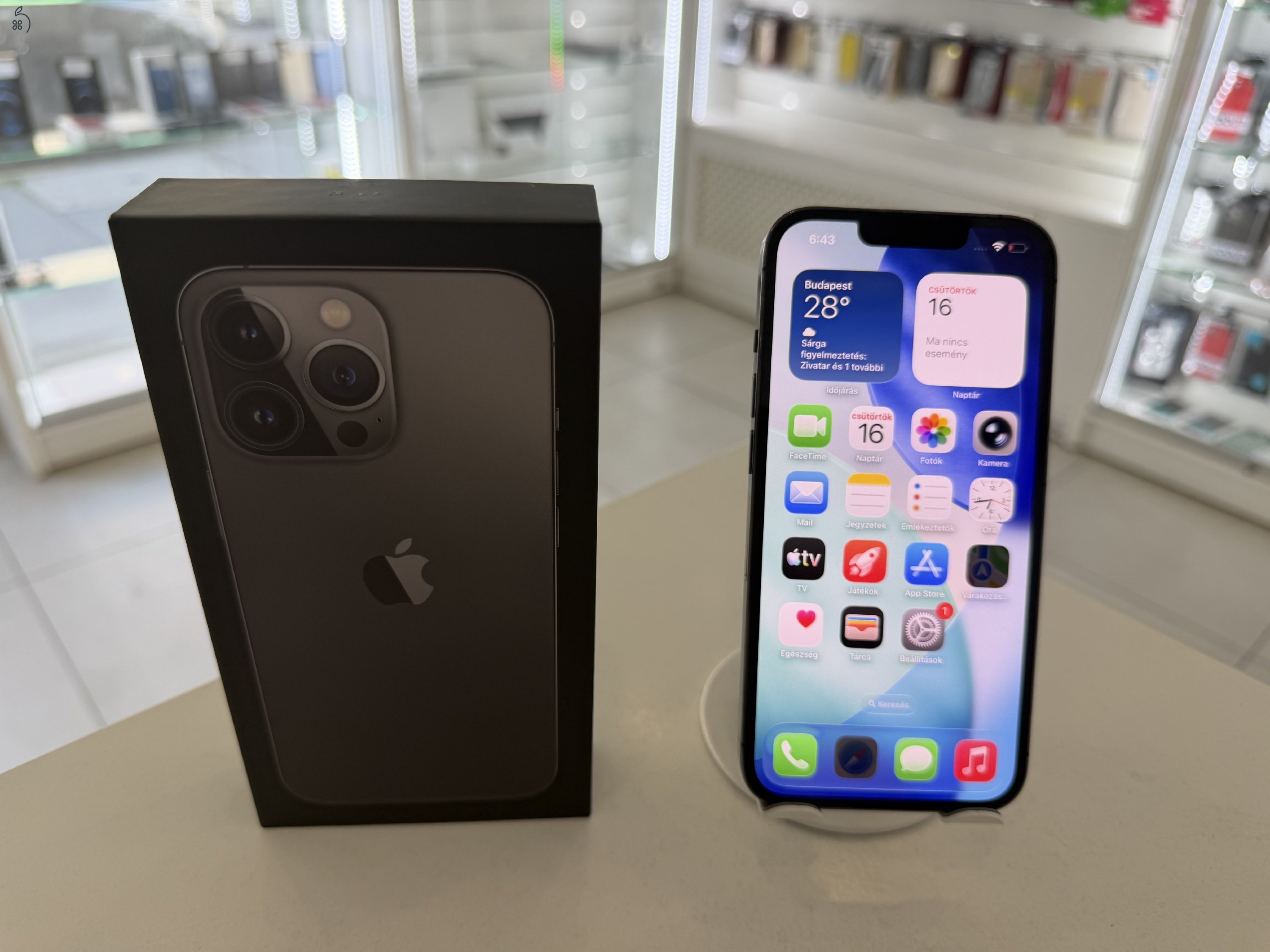 iPhone 13 Pro 128GB Független Újszerű/1 hónap gar./Új 100% Gyári Akku/