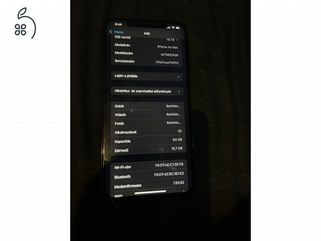 AKI KAPJA! iPhone Xs Max Fekete 