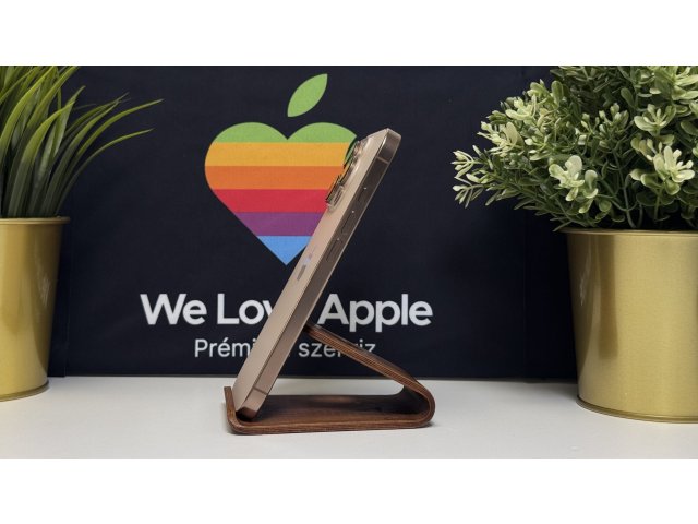 iPhone 16 Pro 256GB, Sivatagszínű Titán, Független, Számla, 2 Év Garancia, 88%