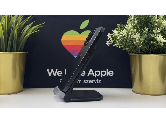iPhone 16 Pro 128GB, Fekete Titán, Független, Számla, 2 Év Garancia, 88%