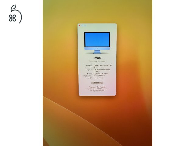 Apple iMac 27″ Retina 5K 2020 – 8-Core i7 / 512 GB SSD / Radeon Pro 5500 XT 8 GB