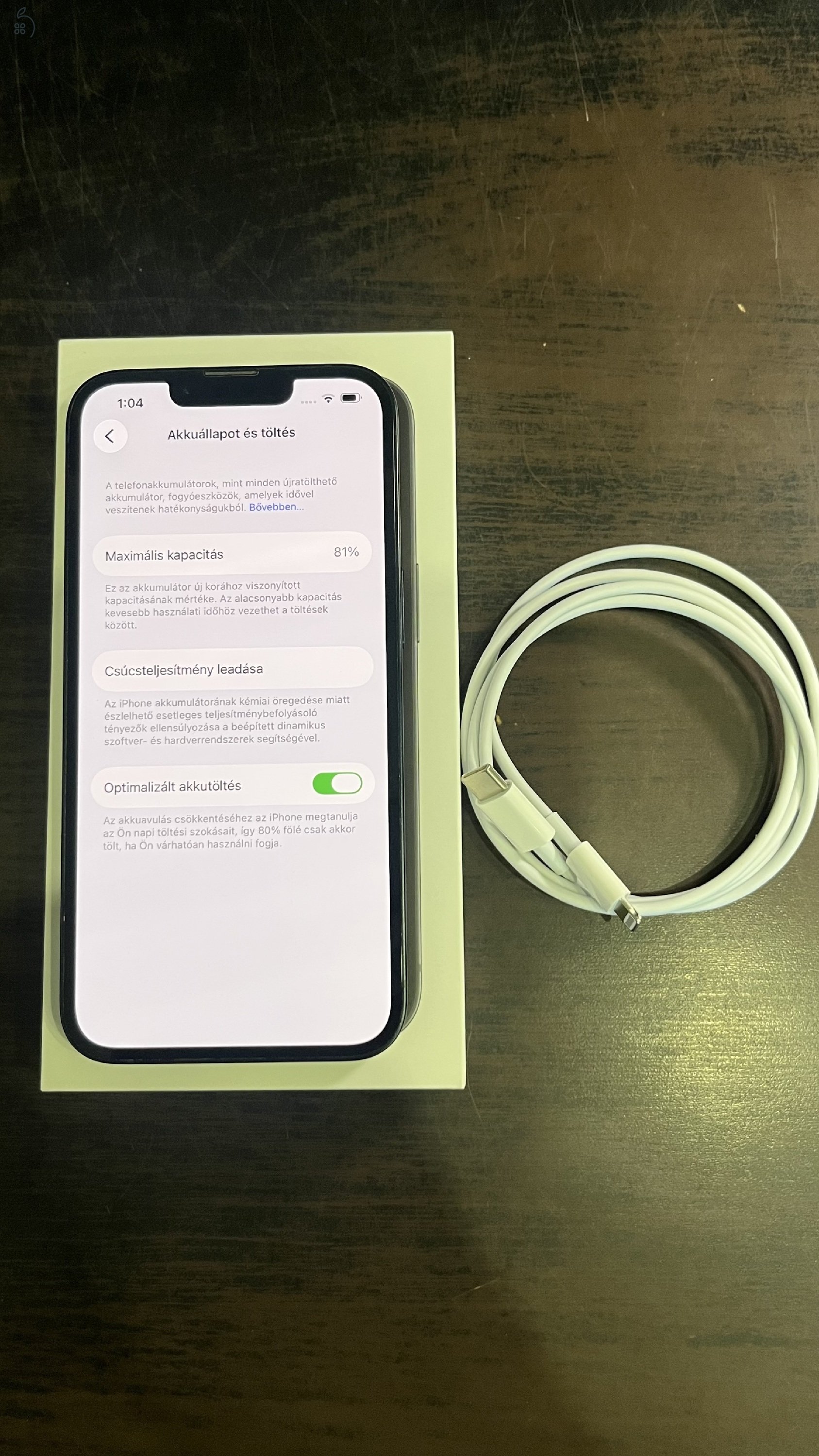 Iphone 14 128GB Midnight eladó