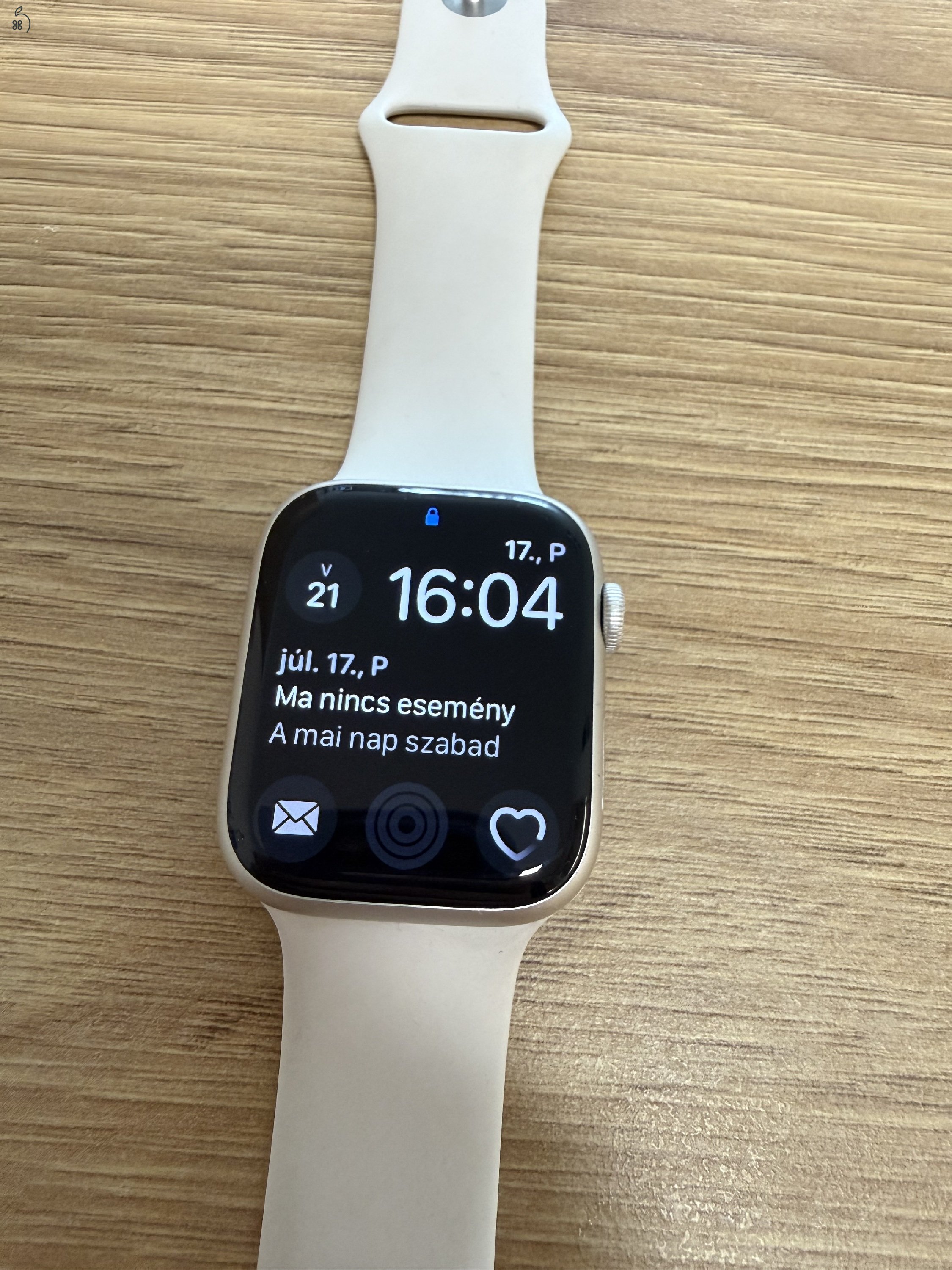 Apple Watch S9 GPS 45mm starlight szín