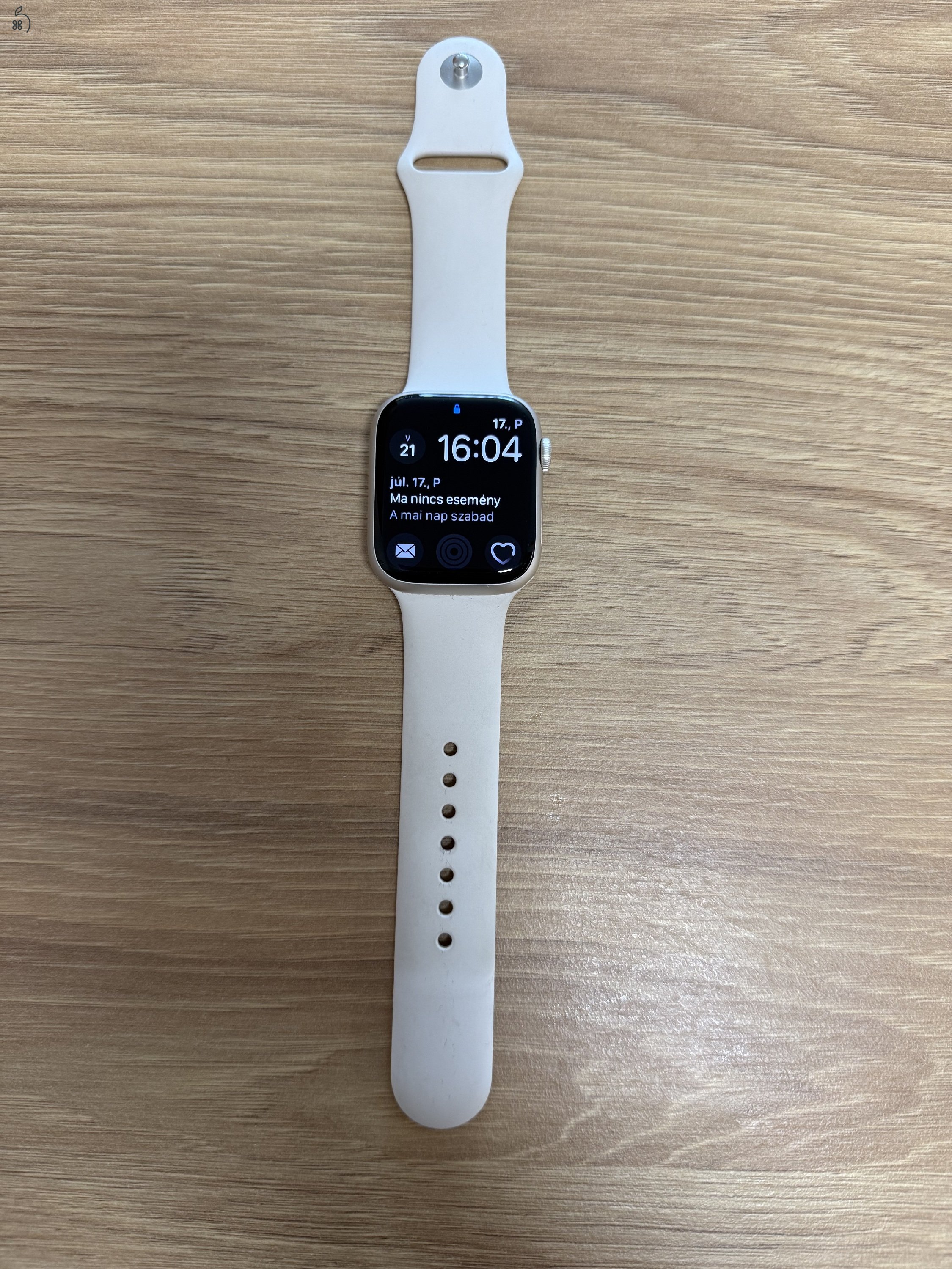 Apple Watch S9 GPS 45mm starlight szín