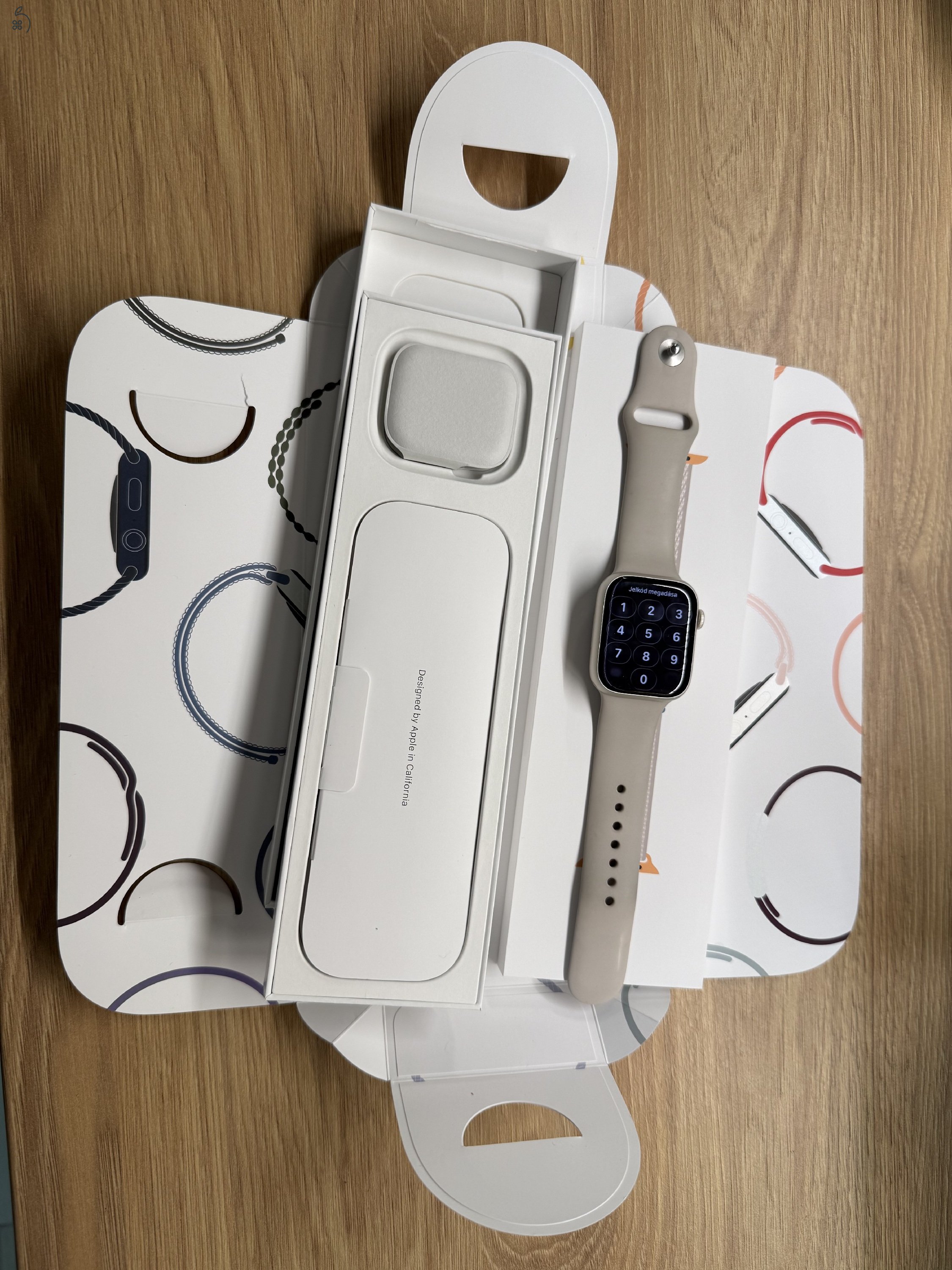Apple Watch S9 GPS 45mm starlight szín