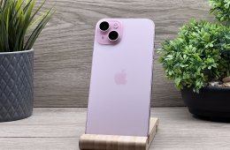 Hibátlan iPhone 15 Plus Pink 128GB 2 ÉV Garanciával 100%