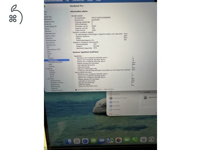 MacBook PRO 16” M3 Pro Chip 18GB/512GB akku 92% fulldoboz