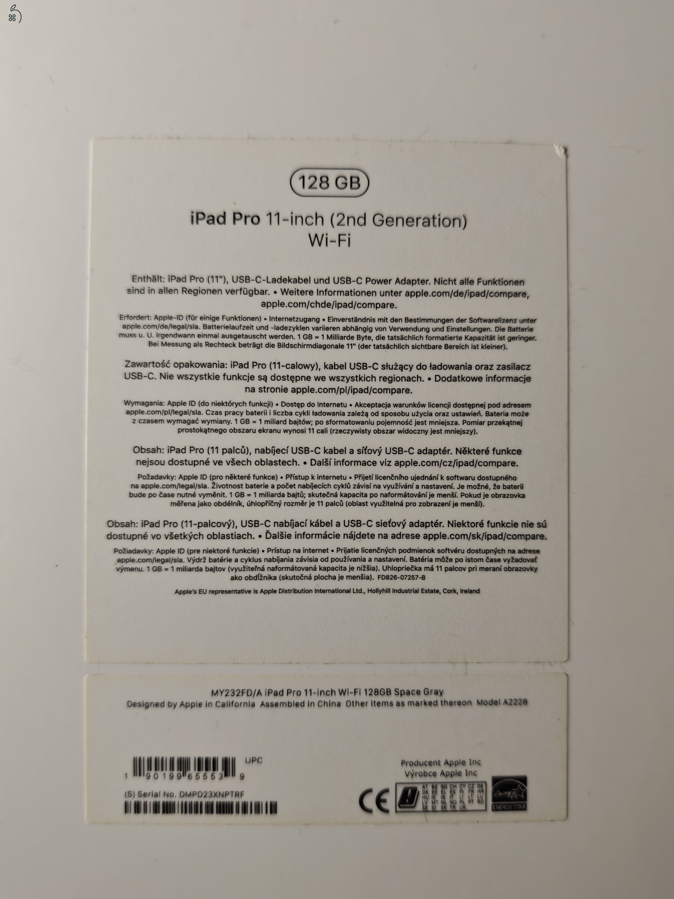 Ipad Pro 2020 11' + Logitech Slim Folio Pro billentyűzet + tok