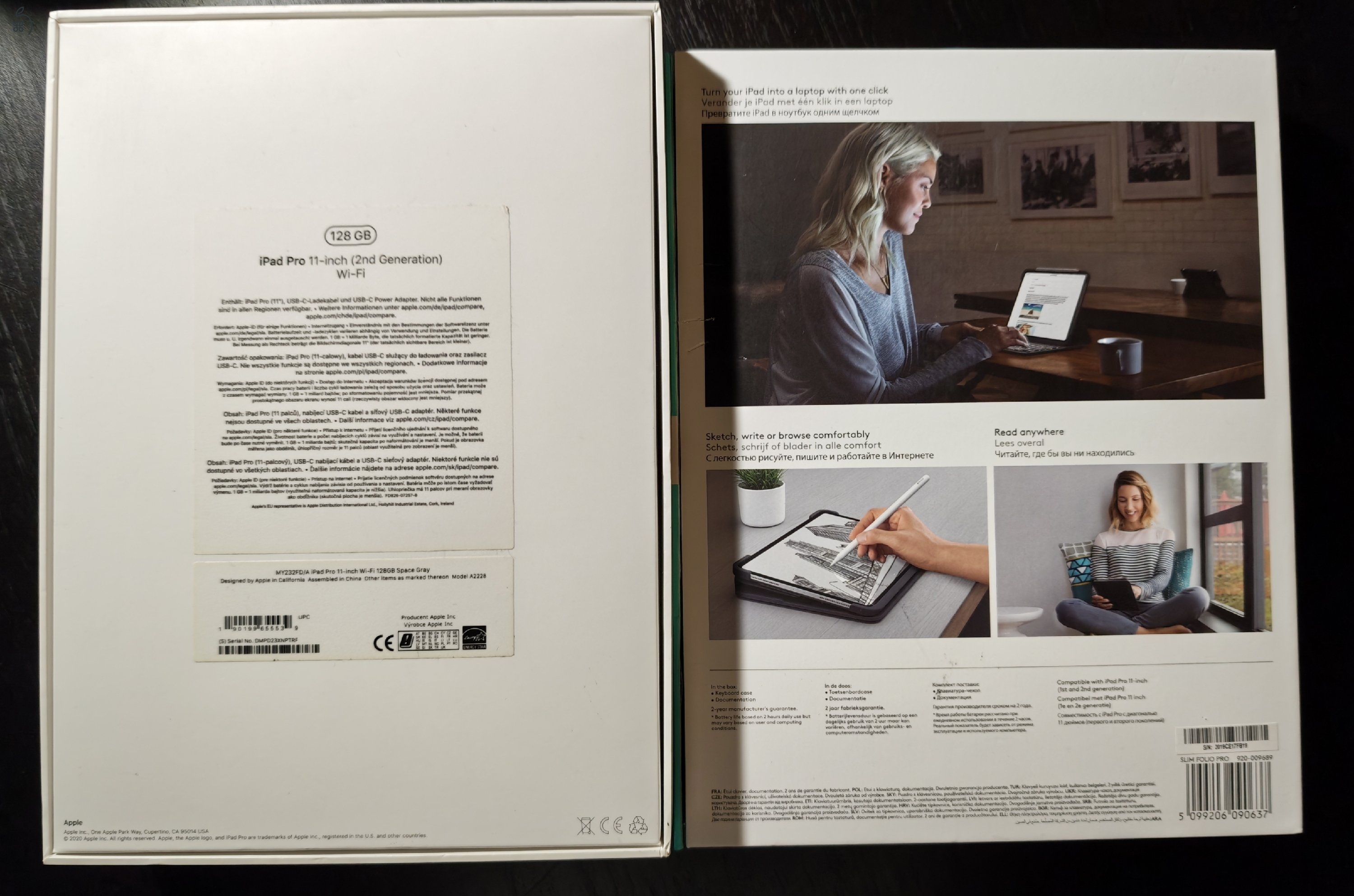 Ipad Pro 2020 11' + Logitech Slim Folio Pro billentyűzet + tok