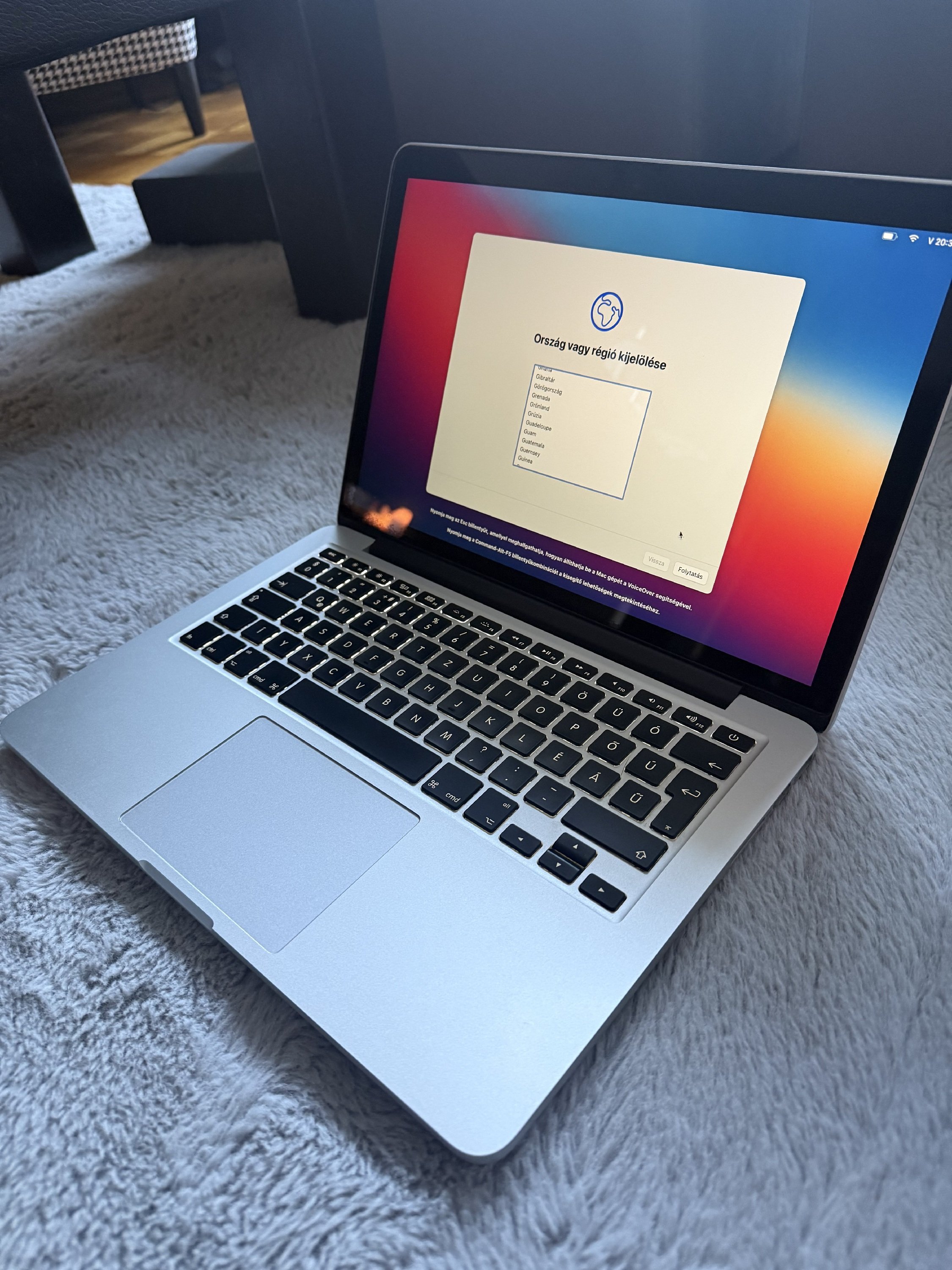 Eladó Apple MacBook Pro Retina 13” (2013 vége) – Friss akkumulátorral, megkímélt állapotban!