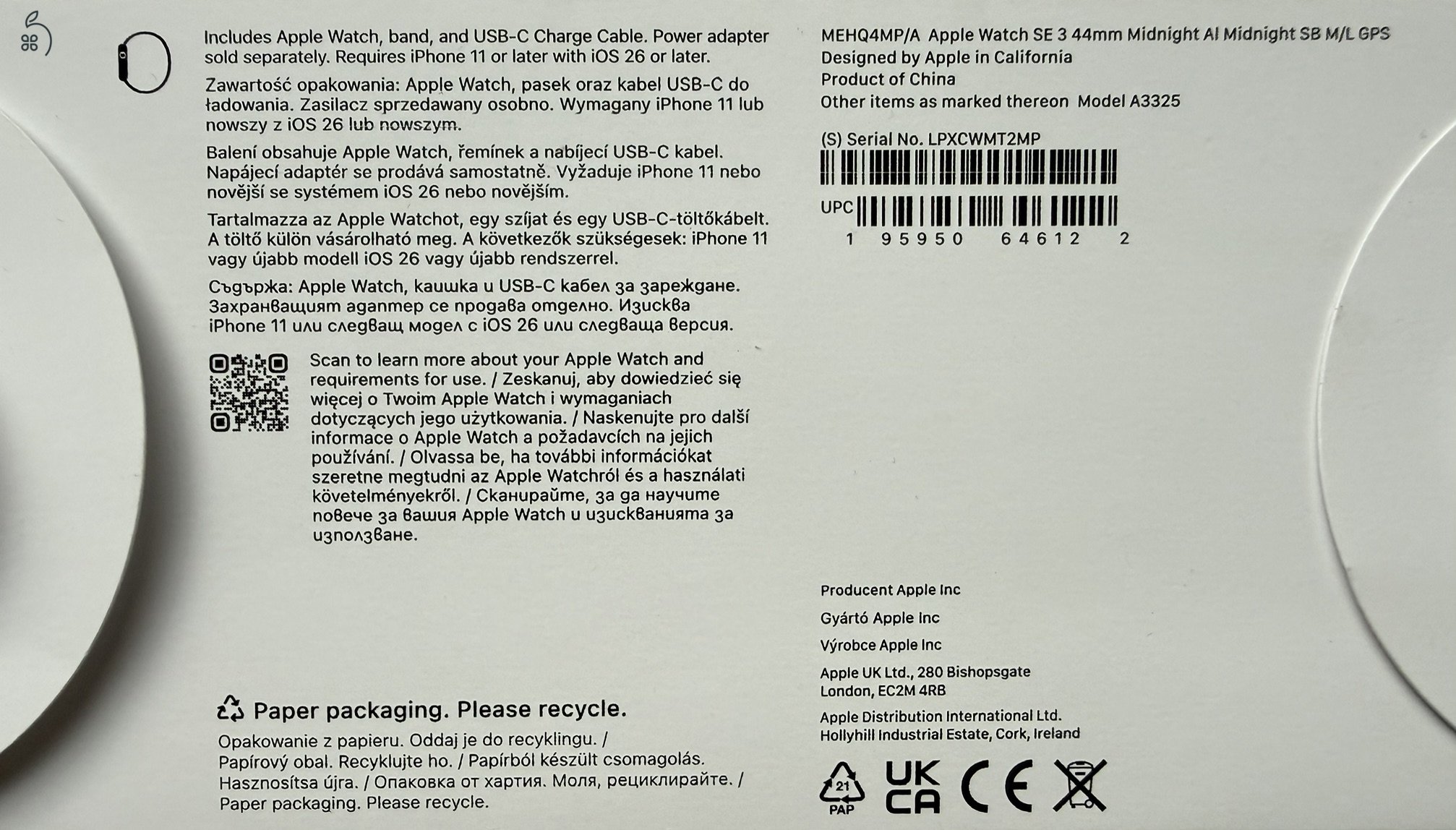 Új Apple Watch SE 3  közel két év garanciával eladó