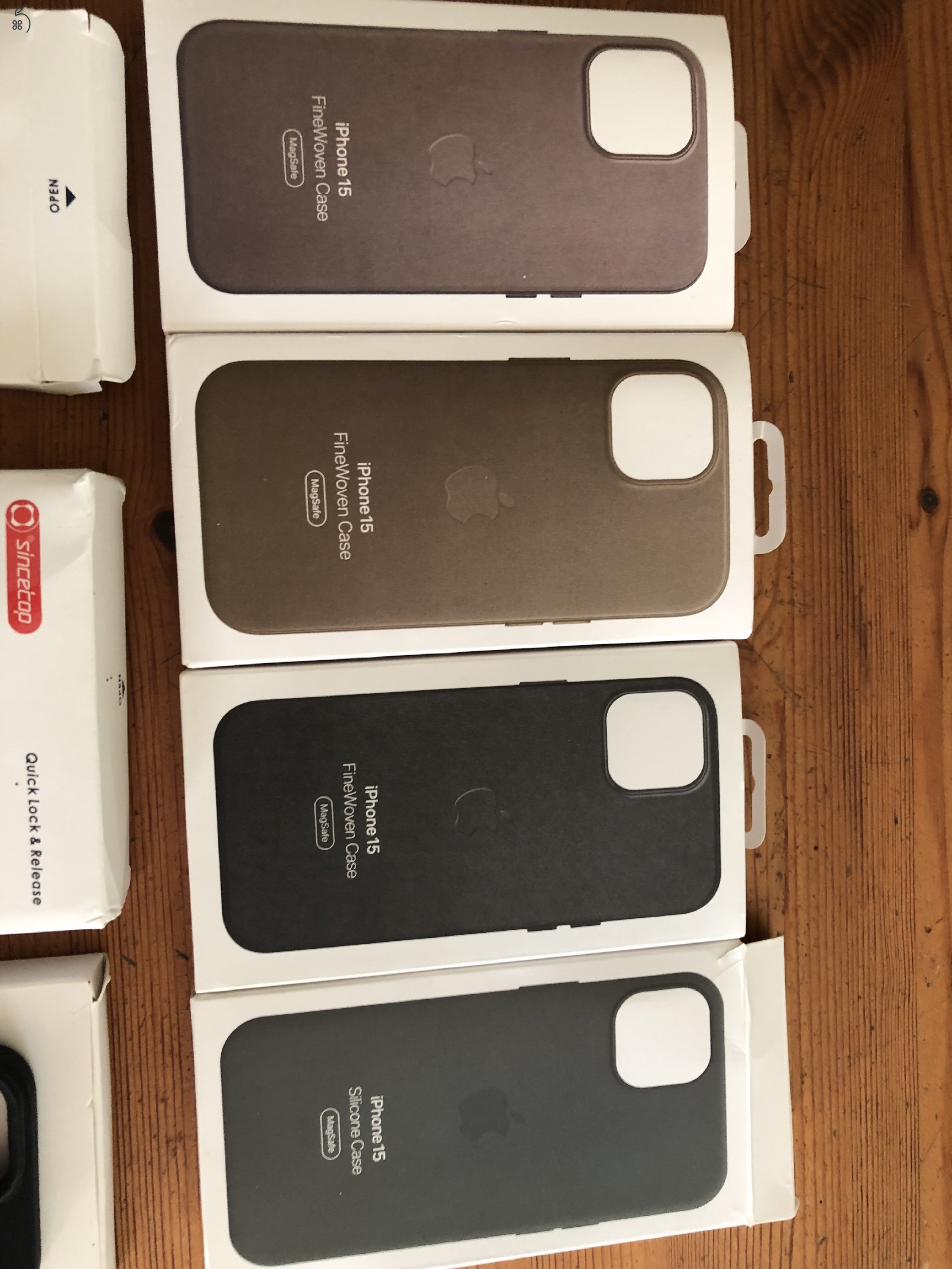 új hibátlan Iphone 15 128 tokokkal, üvegfóliával