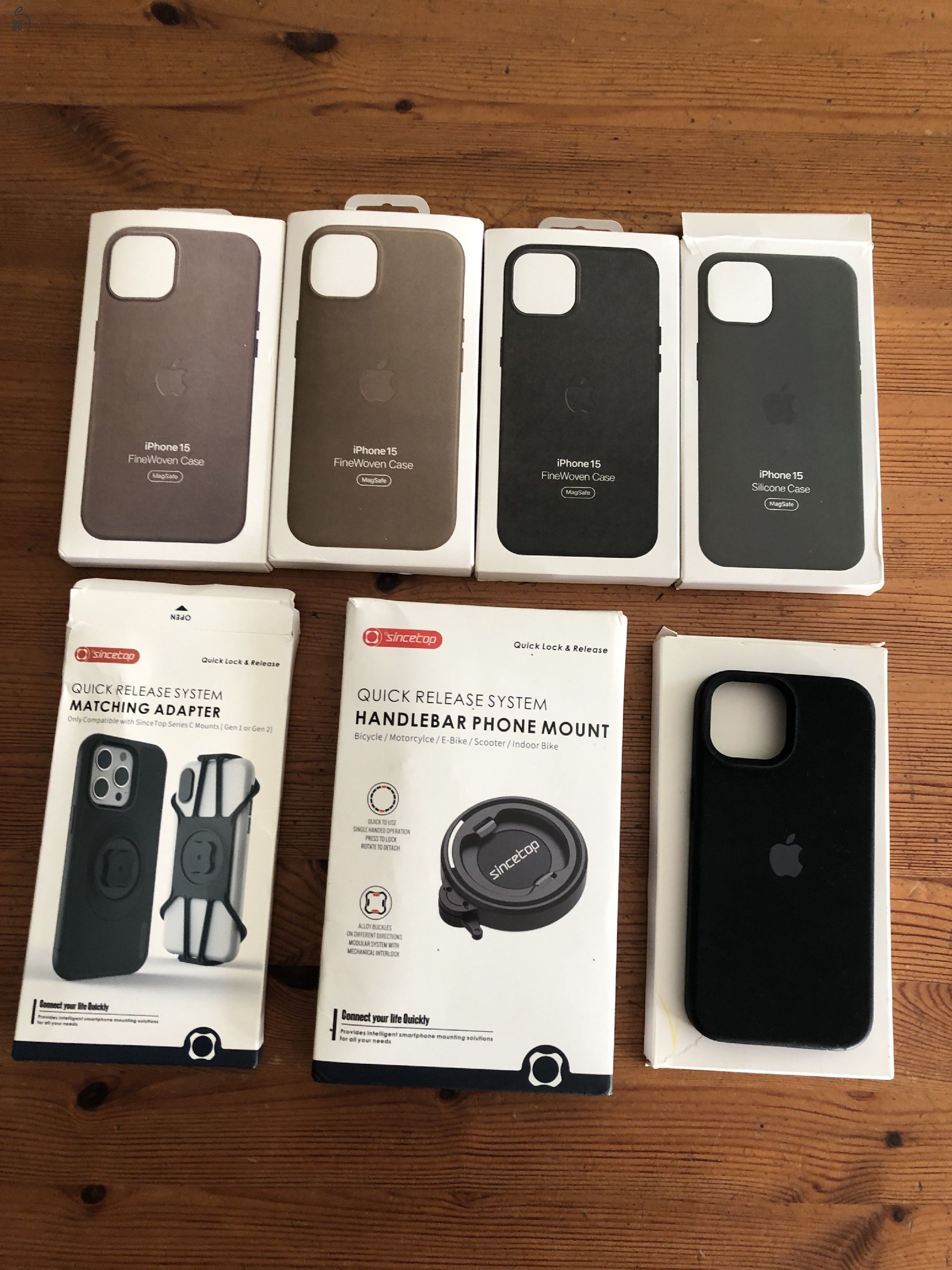 új hibátlan Iphone 15 128 tokokkal, üvegfóliával