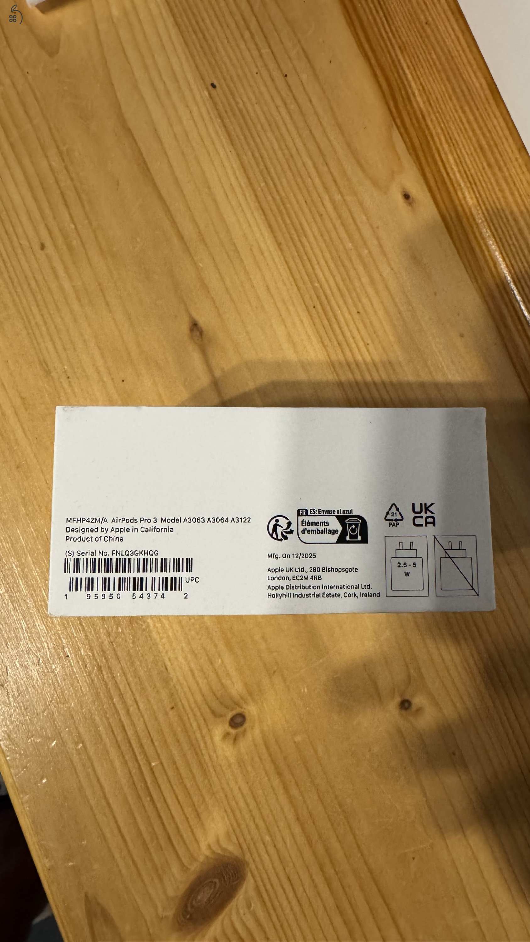 Apple AirPods Pro 3- Új, bontatlan, garanciális