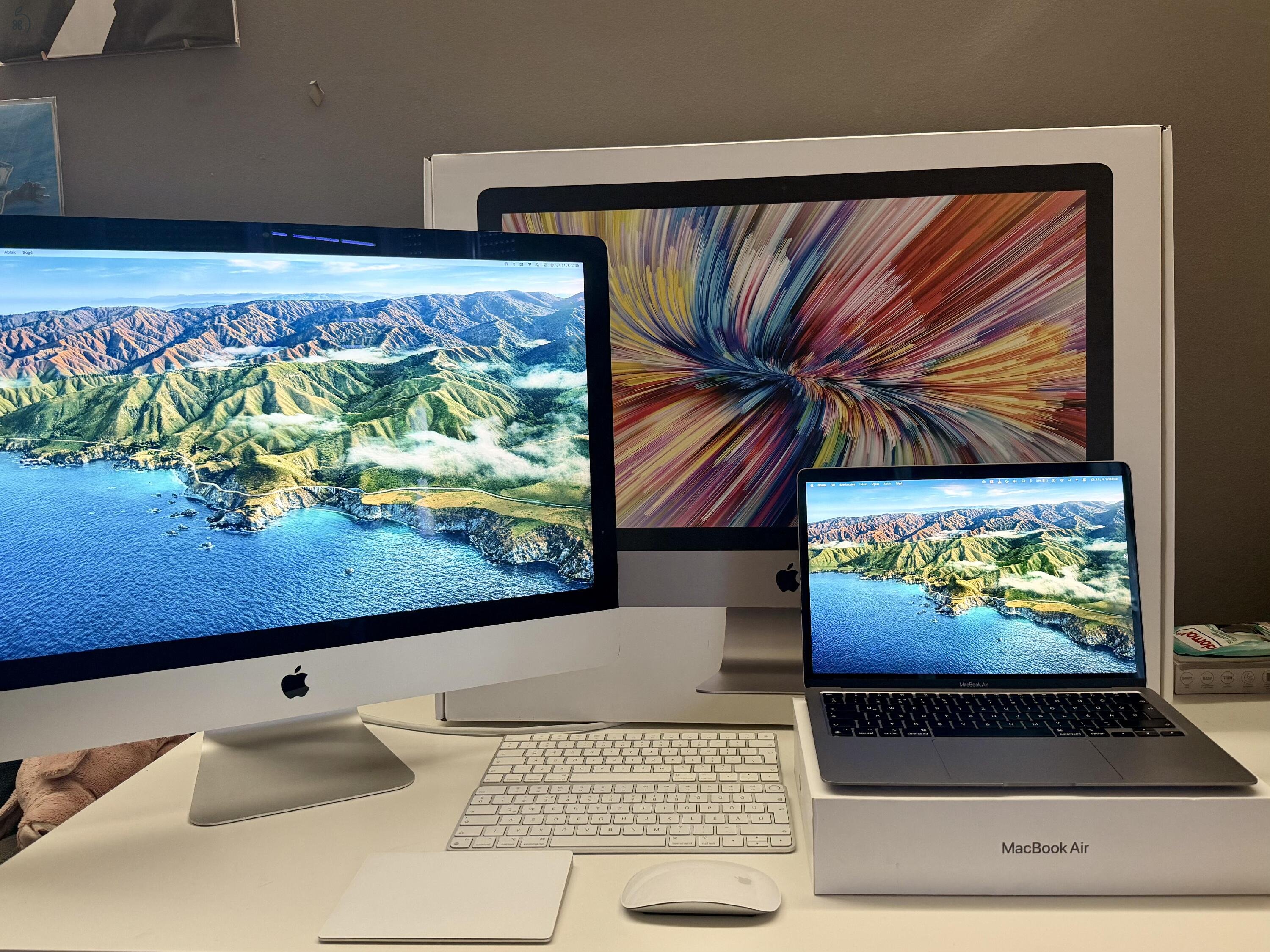  Apple iMac 27” Retina 5K (2017) | 24 GB RAM | 1 TB SSD | Teljes Apple szett