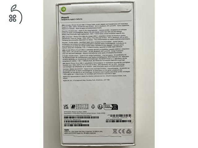 iPhone 15 128GB Új! Aktiválatlan!!!