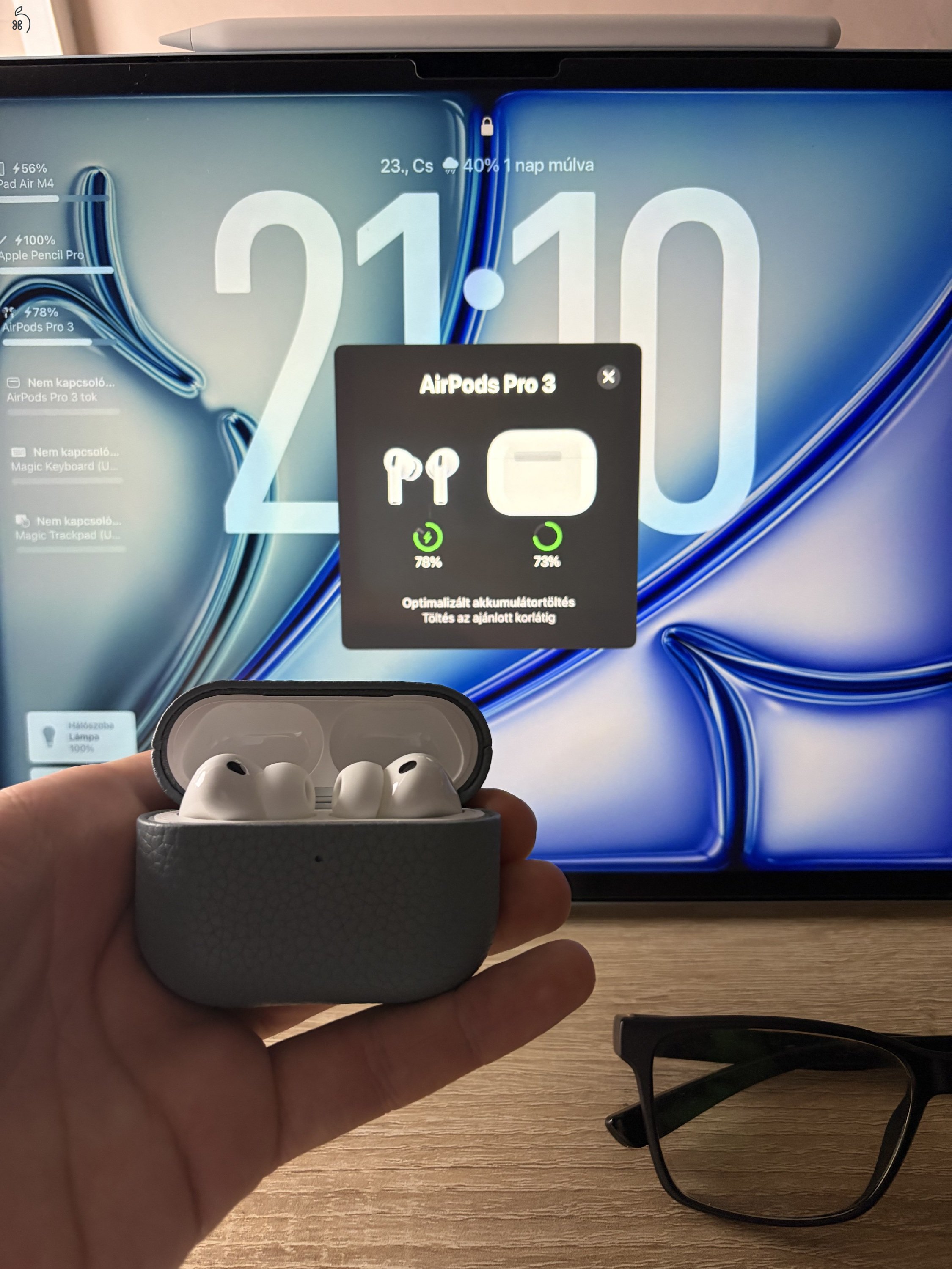 AirPods Pro 3, számla, apple garancia, prémium bőr tok