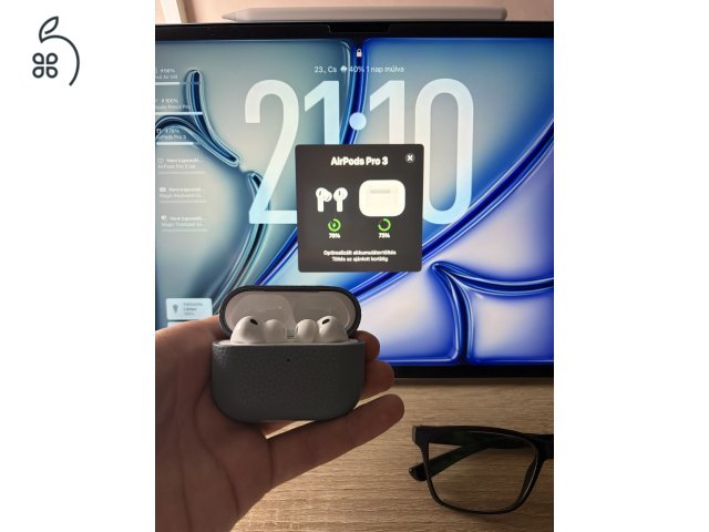 AirPods Pro 3, számla, apple garancia, prémium bőr tok