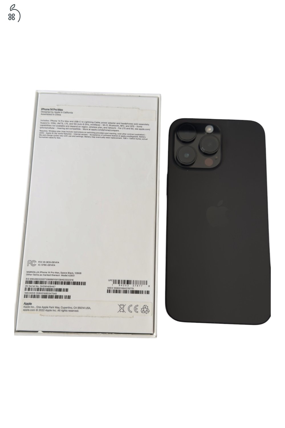 Apple iPhone 14 Pro Max 128 GB- kiváló állapot