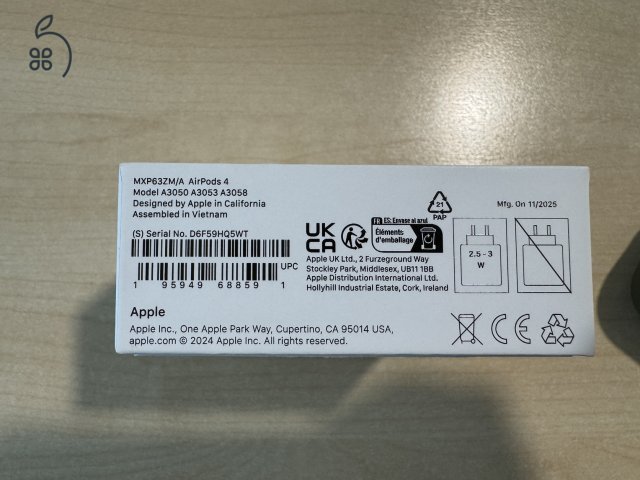 Eladó Apple Airpods 4 (nem zajszűrős)