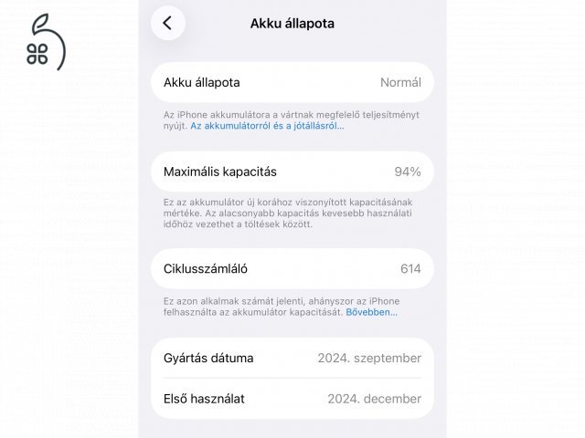 Nagyon szép állapotú iPhone 16 -128Gb -Teal