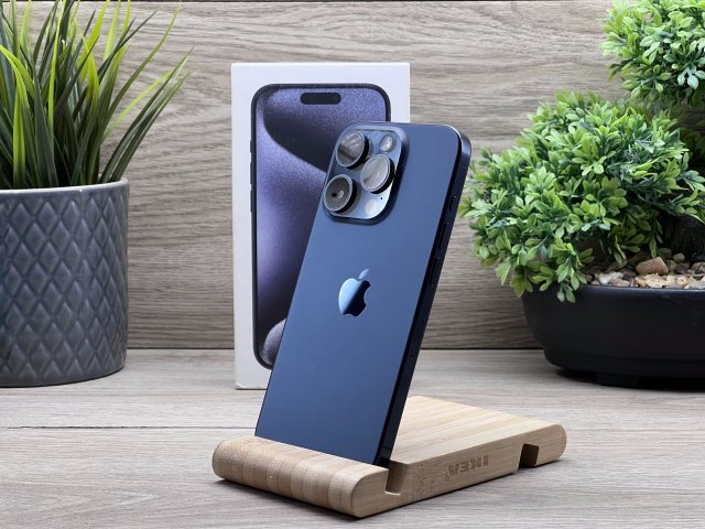 iPhone 15 Pro Blue Titanium 128GB 2 ÉV Garanciával 100%