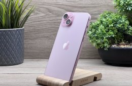 Hibátlan iPhone 15 Plus Pink 128GB 2 ÉV Garanciával 100%