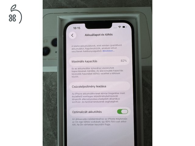 Eladó Apple iPhone 13 Starlight 128 GB független – újszerű állapotban