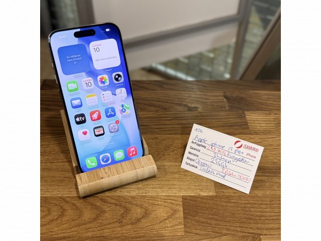 Apple iPhone 15 Pro - 256 GB - natúr titán - Független - Akku 100% ( 104.)