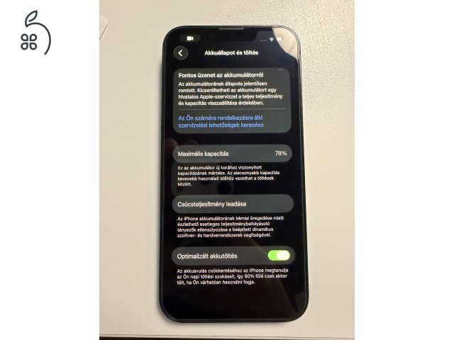 iPhone 14 128 GB Függeltlen - 78% Akkumulátor