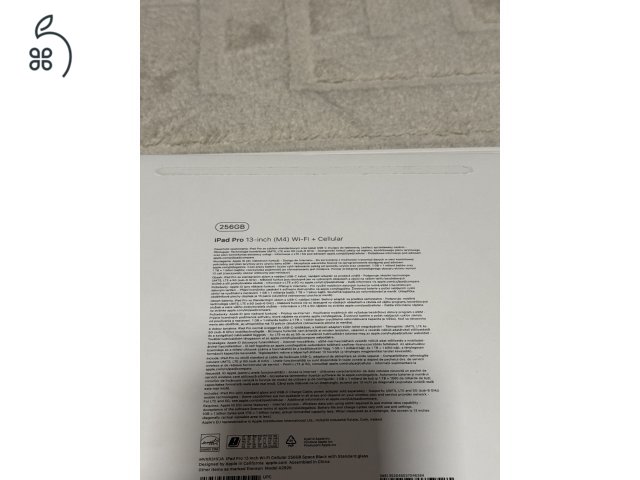 Gyönyörű iPad PRO 13 M4 Chip 256GB WIFI + 5G Cellular 100% akku!