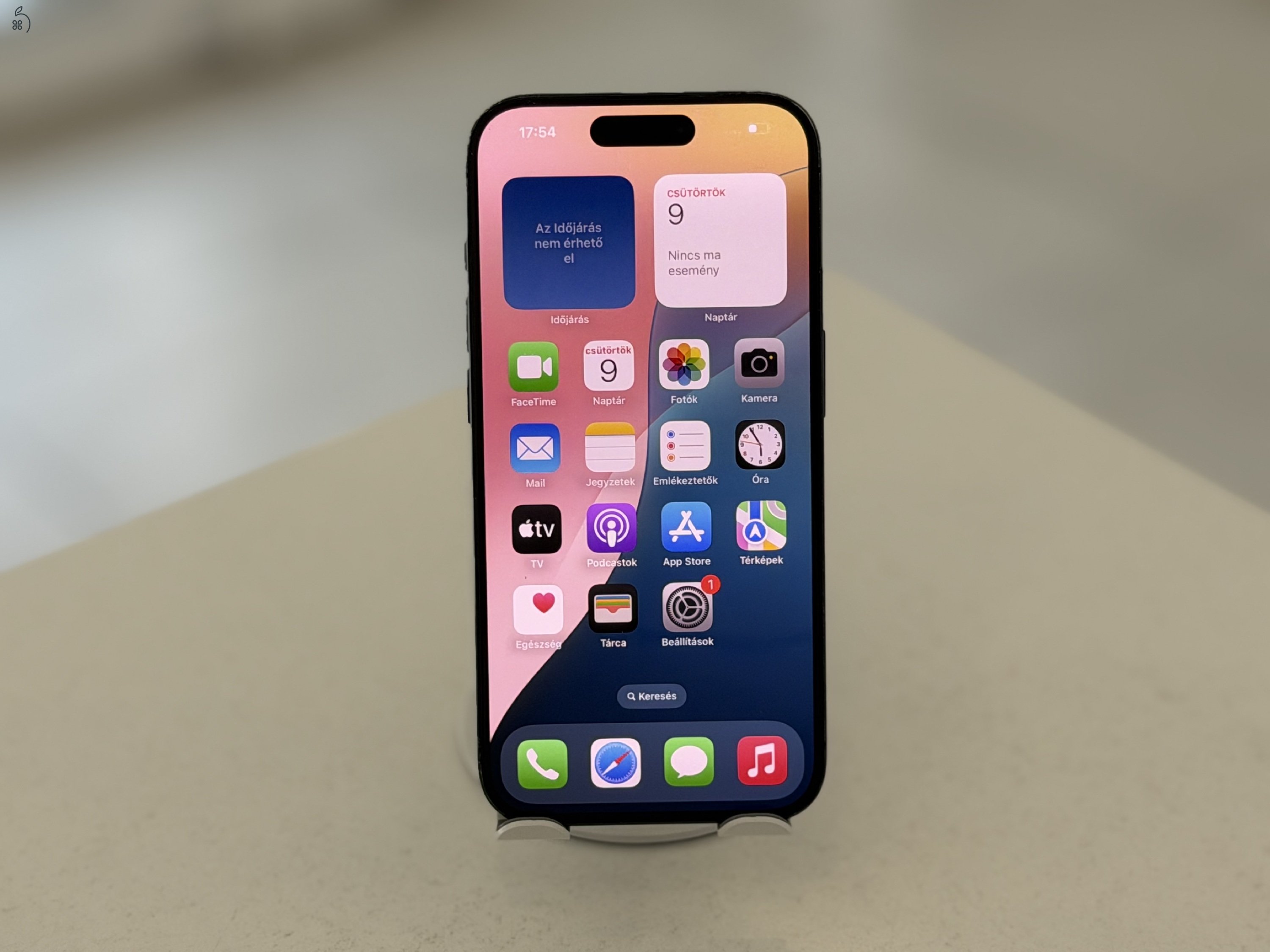 iPhone 15 Pro 128GB KÉK Független Használt/1 hónap gar./Akku 88%/p4961
