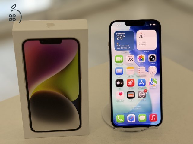 iPhone 14 128GB Független Nagyon Szép/1 hónap gar./Akku 100%/p4962