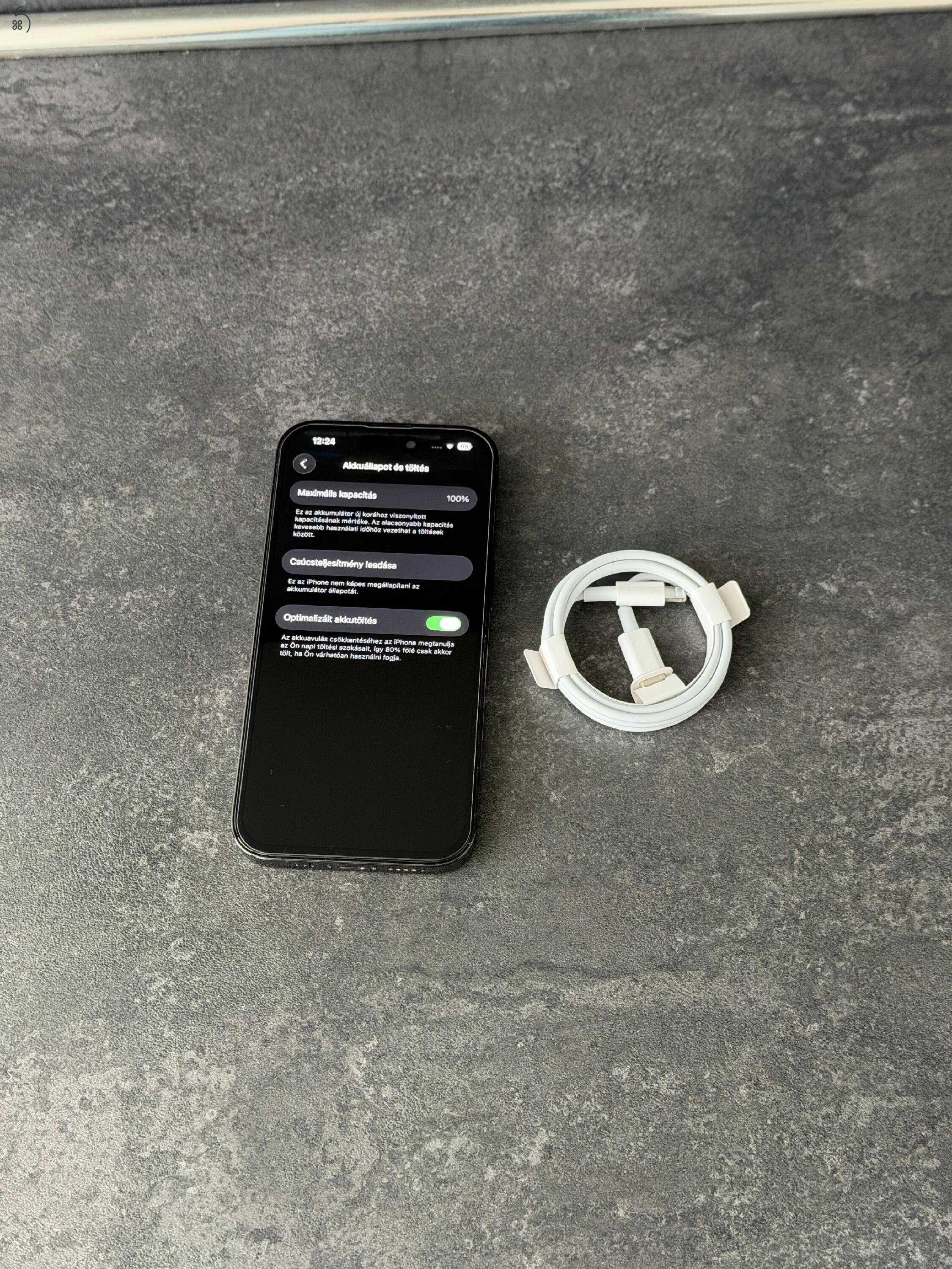 Apple iPhone 14 Pro, 128Gb, Kártyafüggetlen, Szép Állapotú, 100% Akkumulátor