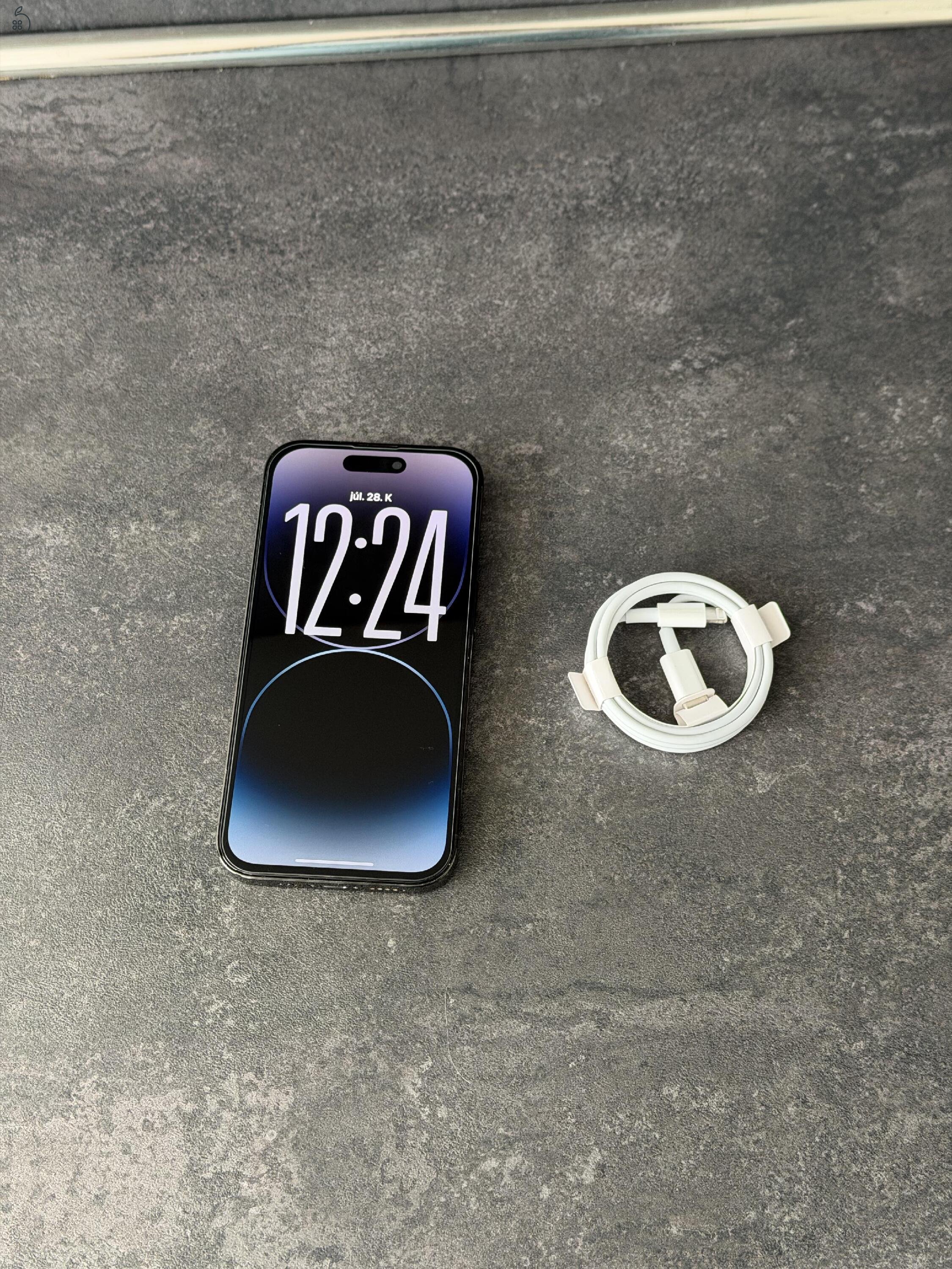 Apple iPhone 14 Pro, 128Gb, Kártyafüggetlen, Szép Állapotú, 100% Akkumulátor