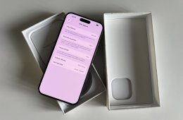 Újszerű iPhone 15 Pro Max 256GB Black Titanium Független (86%)