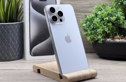 iPhone 15 Pro Max White Titanium 256GB 2 ÉV Garanciával 91%