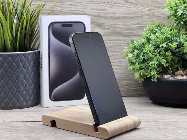 Hibátlan iPhone 15 Pro Black Titanium 128GB 2 ÉV Garanciával 91%