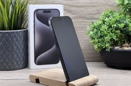 Hibátlan iPhone 15 Pro Black Titanium 128GB 2 ÉV Garanciával 91%