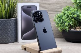 Hibátlan iPhone 15 Pro Black Titanium 128GB 2 ÉV Garanciával 91%