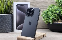Hibátlan iPhone 15 Pro Black Titanium 128GB 2 ÉV Garanciával 91%