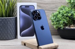 iPhone 15 Pro Blue Titanium 128GB 2 ÉV Garanciával 91%