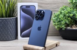 iPhone 15 Pro Blue Titanium 128GB 2 ÉV Garanciával 91%