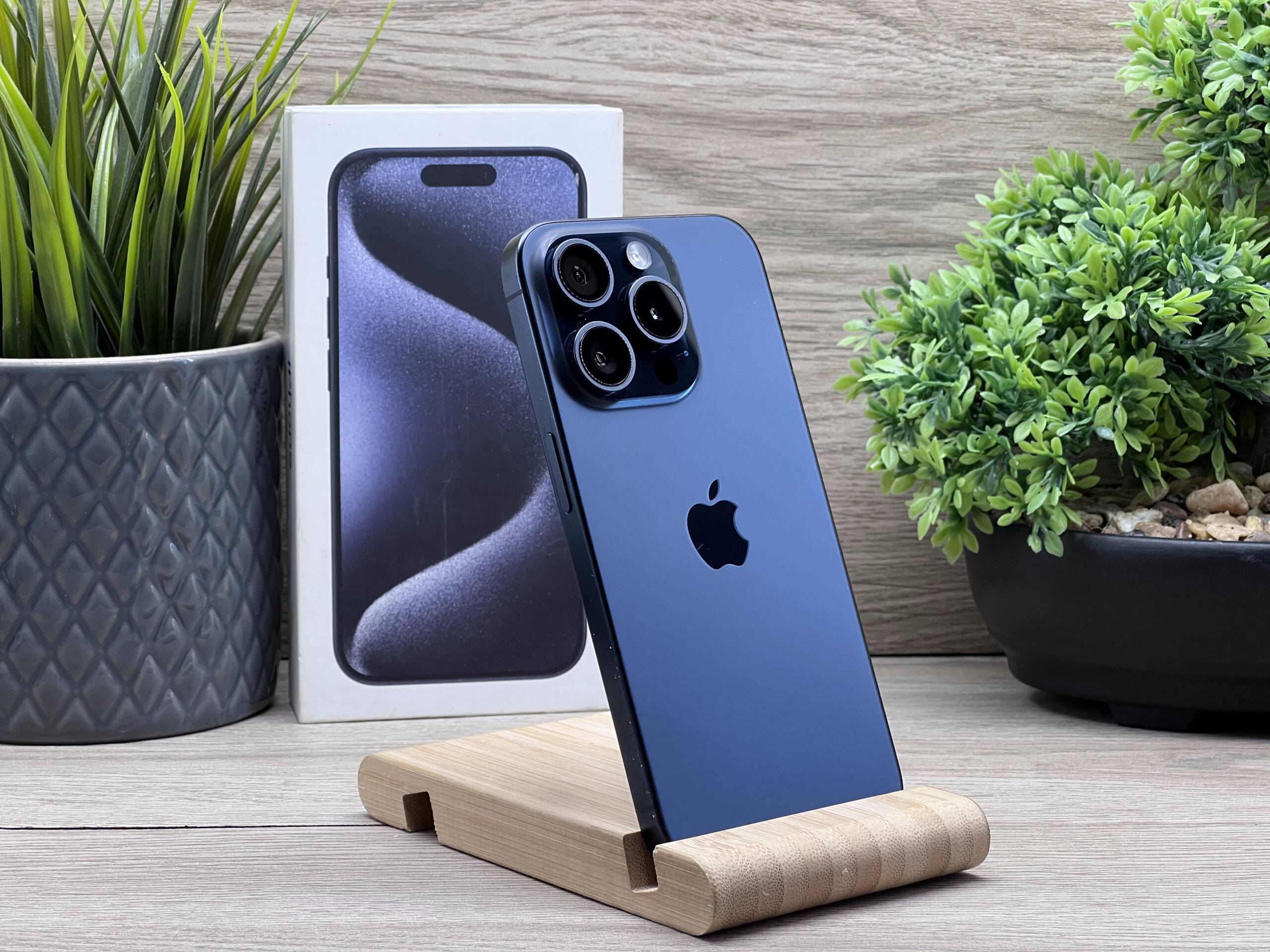 iPhone 15 Pro Blue Titanium 128GB 2 ÉV Garanciával 91%